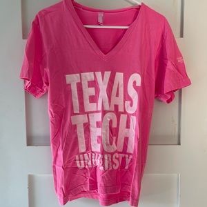 Texas Tech Pink Out v-neck top